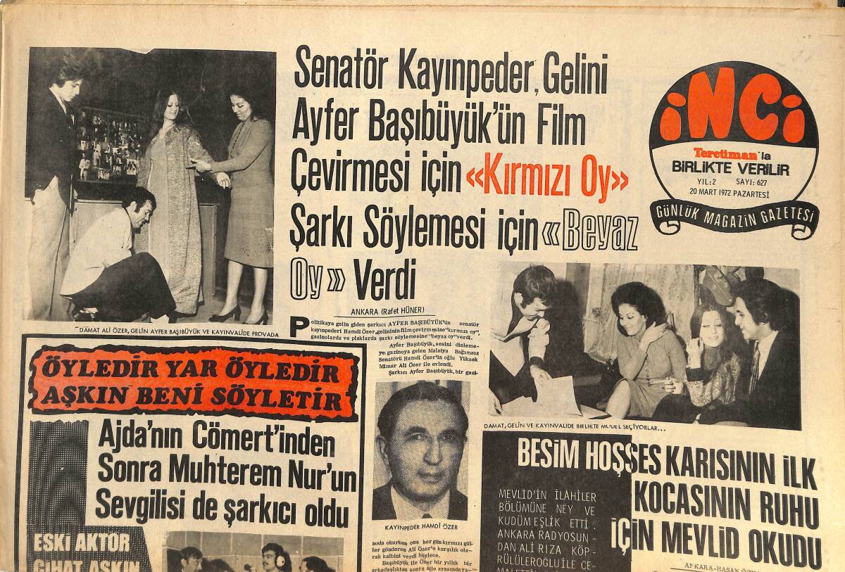 Tercüman Gazetesi İnci Eki 20 Mart 1972 - Steve Mc Queen'in Karısının Boşanma Dilekçesi GZ144726 - 1