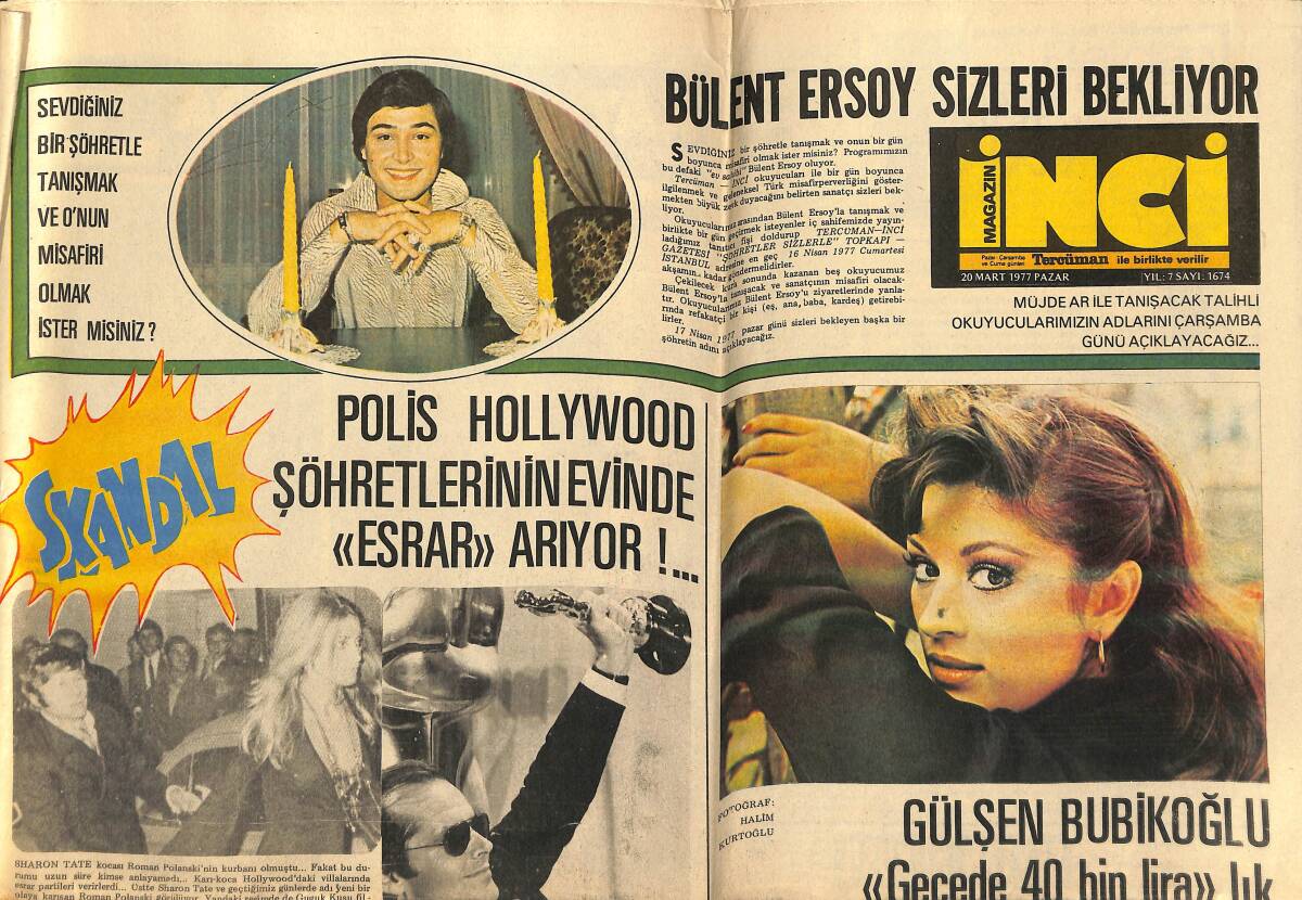 Tercüman Gazetesi İnci Eki 20 Mart 1977 - Gülşen Bubikoğlu '' Gecede 40 Bin Lira '' lık Sahne Teklifini Kabul Etmedi GZ152273 - 1