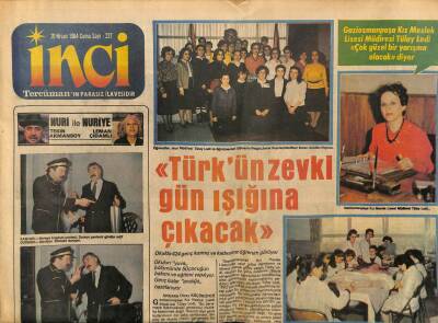 Tercüman Gazetesi İnci Eki 20 Nisan 1984 - Türkün Zevki Gün Işığına Çıkacak GZ78547 - 1