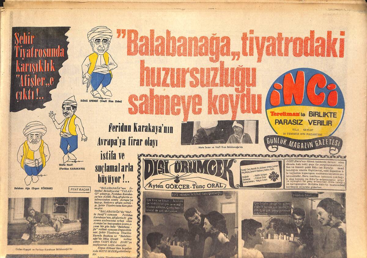 Tercüman Gazetesi İnci Eki 20 Temmuz 1970 - Galatasaraylılar Full Kadro İle Ada'da Balo Yaptı - Kadıköy Nikah Memurluğu Arena'ya Döndü GZ146172 - 1