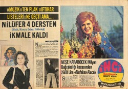Tercüman Gazetesi İnci Eki 21 Haziran 1974 - Neşe Karaböcek Milyon Bağışladığı Kocasından 2500 Lira Nafaka Alacak! - Nilüfer 4 Dersten İkmale Kaldı! GZ146260 - 1