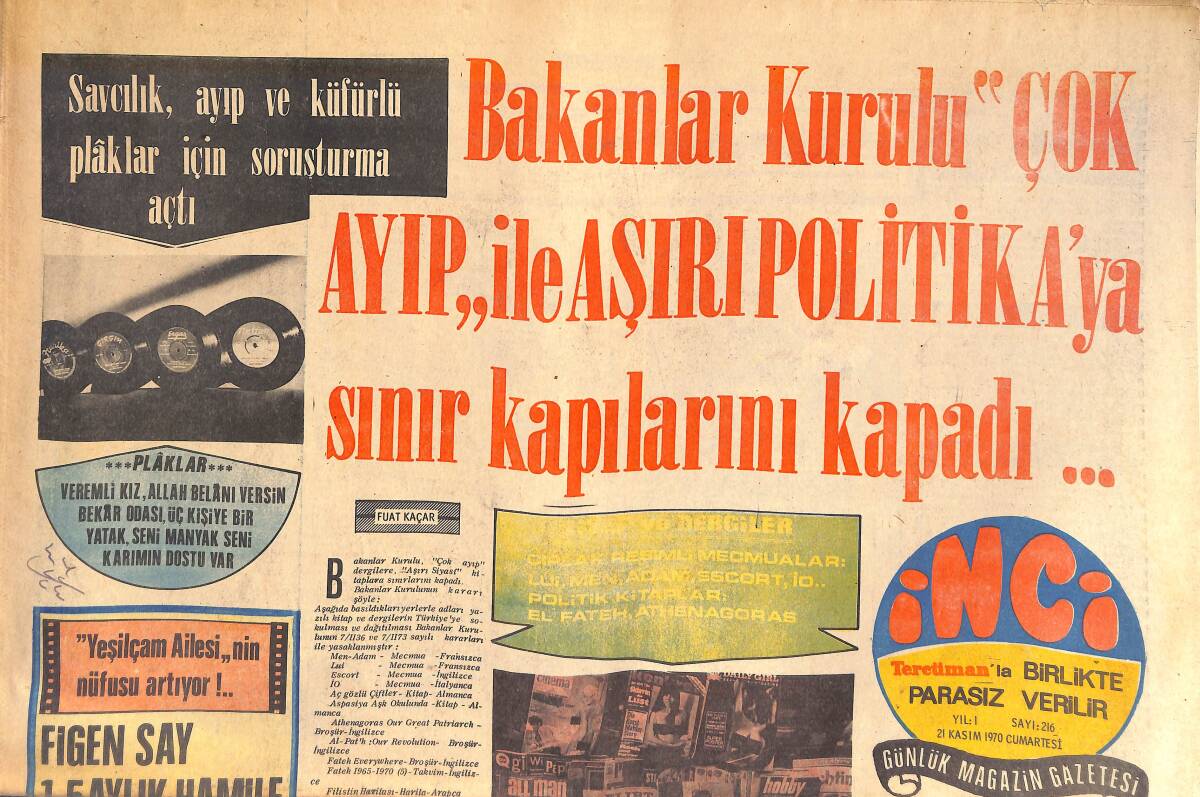 Tercüman Gazetesi İnci Eki 21 Kasım 1970 - Kaloperoviç Tarftarı Yardıma Davet Etti! - Voleybolda İETT Liderliği Korudu! GZ144400 - 1