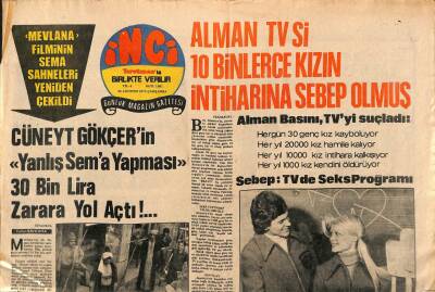 Tercüman Gazetesi İnci Eki 22 Ağustos 1973 - Cüneyt Gökçer, Kamuran Bengü Sesi İçin Dua Etti, Sevil Sudanın Fal Merakı, Ümit Tokcan Ve Çıplak Nişanlı GZ91830 - 1