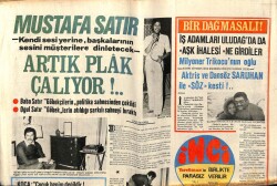 Tercüman Gazetesi İnci Eki 22 Mart 1971 - Mustafa Satır Plak Çıkarıyor GZ63177 - 2