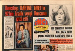 Tercüman Gazetesi İnci Eki 22 Nisan 1972 - Danıştay , Kartal Tibet'in 92 Bin Liralık Vergi Borcunu İptal Etti GZ160654 - Gökçekoleksiyon