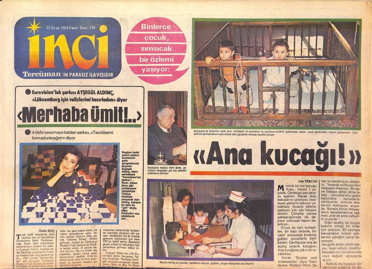 Tercüman Gazetesi İnci Eki 22 Ocak 1984 - Cüneyt Arkın, Nilgün Saraylı İçin Adam Dövme Gösterisi Yaptı - Coşkun Demir İstanbul'da Kampa Girdi GZ156263 - 1