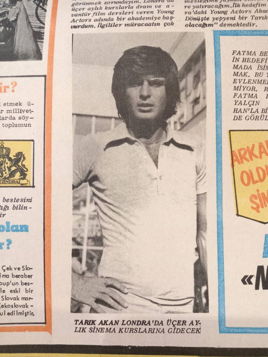 Tercüman Gazetesi İnci Eki 23 Ağustos 1972 - Hülya Koçyiğit İnci'nin Fotoromanında Oynuyor! - Tarık Akan Londra'da Üçer Aylık Sinema Kurslarına Gitcek GZ144667 - 3