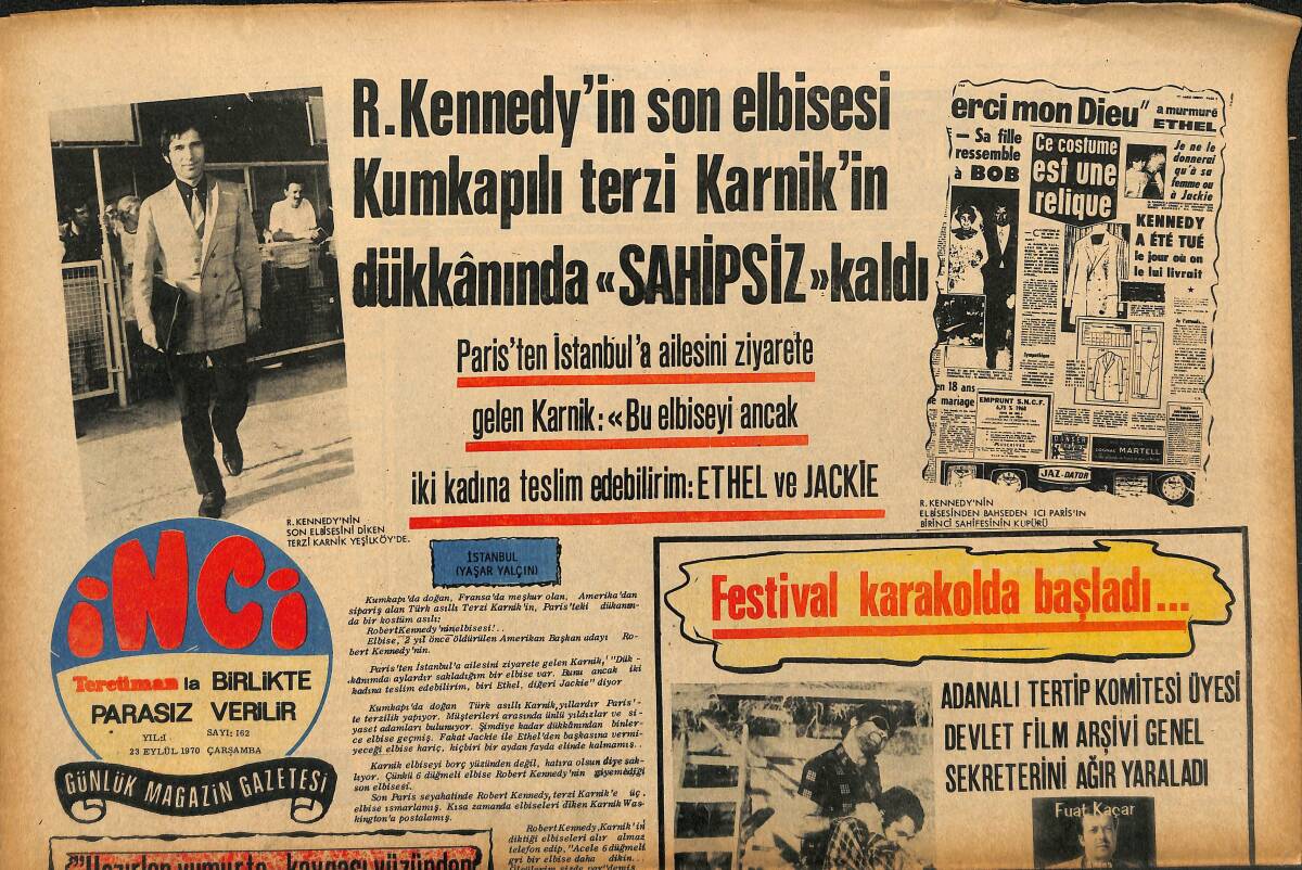 Tercüman Gazetesi İnci Eki 23 Eylül 1970 - Greta Garbo'nun Güzelliği Eski Filmlerle Tazeleniyor GZ147602 - 1