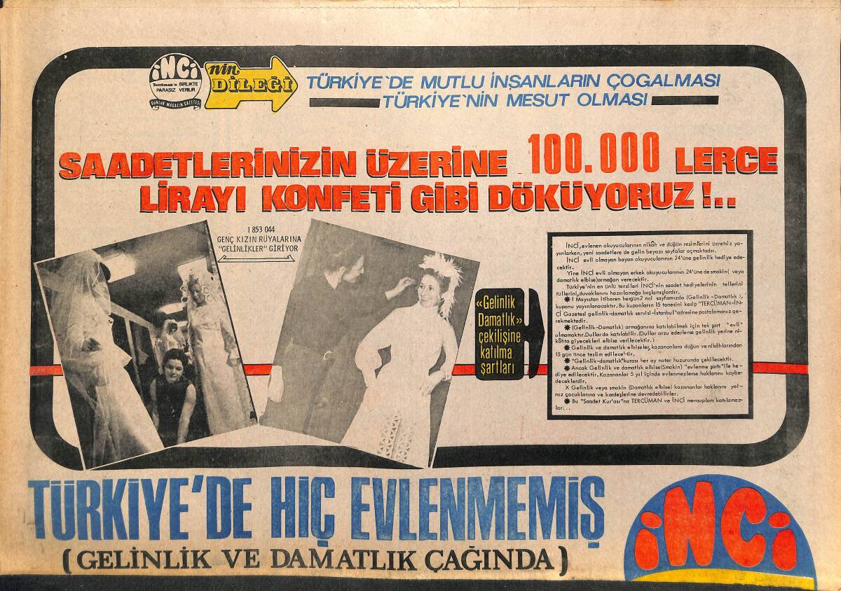Tercüman Gazetesi İnci Eki 23 Nisan 1971 - Hülya Koçyiğit'e Film Çevirme Sözünü Yerine Getirmesi İçin Protesto Çekildi GZ141479 - 1