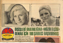Tercüman Gazetesi İnci Eki 24 Ağustos 1973 - Neşe Karaböcek Soyadını Kullanmaktan Vazgeçen Kardeşine 8 Aylık İş Garantisi Verdi! GZ145004 - 1