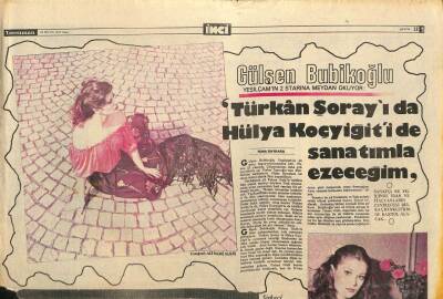Tercüman Gazetesi İnci Eki 24 Mayıs 1977 - Gülşen Bubikoğlu Yeşilçamın 2 Starına Meydan Okuyor * Türkan Şoray - Hülya Koçyiğit GZ114337 - 1