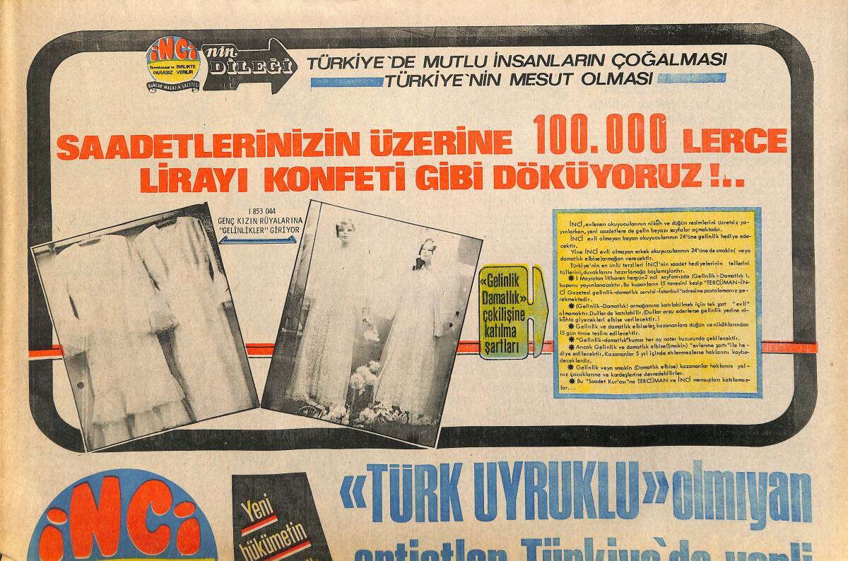 Tercüman Gazetesi İnci Eki 24 Nisan 1971 - Brigitte Bardot 37 Yaşın Bütün Kırışıklıklarını Gösteren Resmini Yasakladı GZ141159 - 1