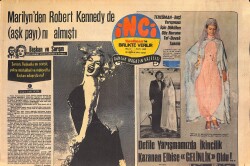 Tercüman Gazetesi İnci Eki 25 Eylül 1973 - Marilyn'den Robert Kennedy'de Aşk Payını Almıştı! - Cüneyt Arkın Afiş! GZ146071 - 1