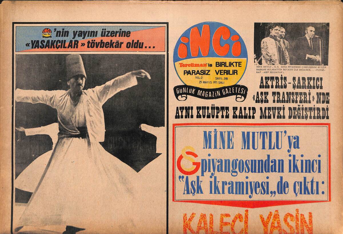 Tercüman Gazetesi İnci Eki 25 Mayıs 1971 - Şerif Yüzbaşıoğlu İle Eşi Tokyo 1971 Müzik Festivaline Çağrıldı GZ147362 - 1