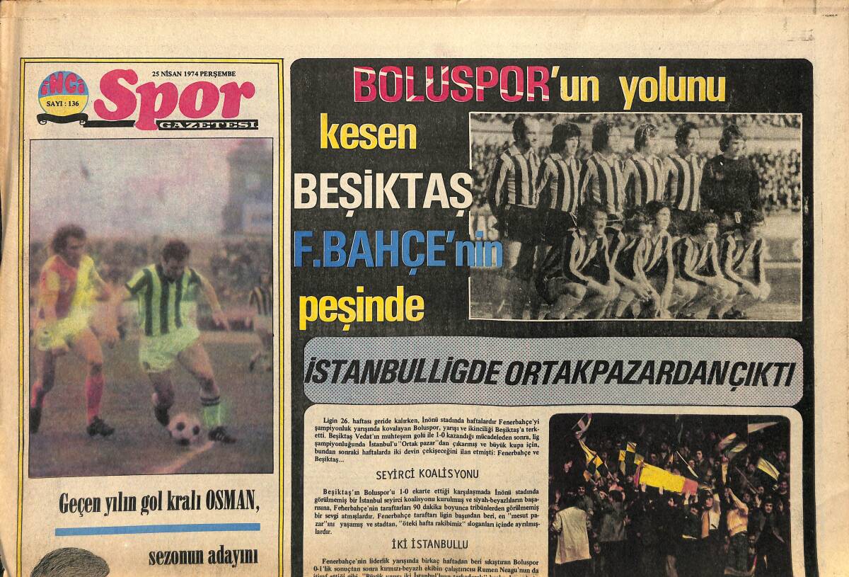Tercüman Gazetesi İnci Eki 25 Nisan 1974 - Ligde Düşmesinden Korkulan Bursaspor'da Takım Kupa'da Finale Geldi GZ141126 - 1