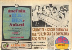 Tercüman Gazetesi İnci Eki 25 Ocak 1974 - Filiz Akın İle Ayla Algan Paris'te Kimsesiz Çocuklar Toplantısına Katılacak! GZ145156 - 1