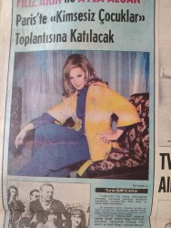 Tercüman Gazetesi İnci Eki 25 Ocak 1974 - Filiz Akın İle Ayla Algan Paris'te Kimsesiz Çocuklar Toplantısına Katılacak! GZ145156 - 2