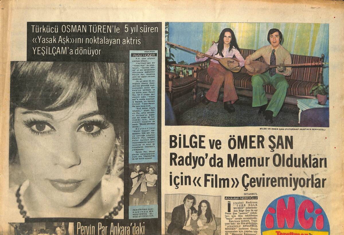 Tercüman Gazetesi İnci Eki 25 Şubat 1974 - Nevin Pere'ye Milyoner Babası'ndan Hanlar, Hamamlar Miras Kaldı! GZ146266 - 1
