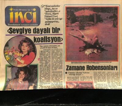 Tercüman Gazetesi İnci Eki 25 Şubat 1984 - Yüksel Uzel İle Sevgiye Dayalı Bir Koalisyon GZ78477 - 1