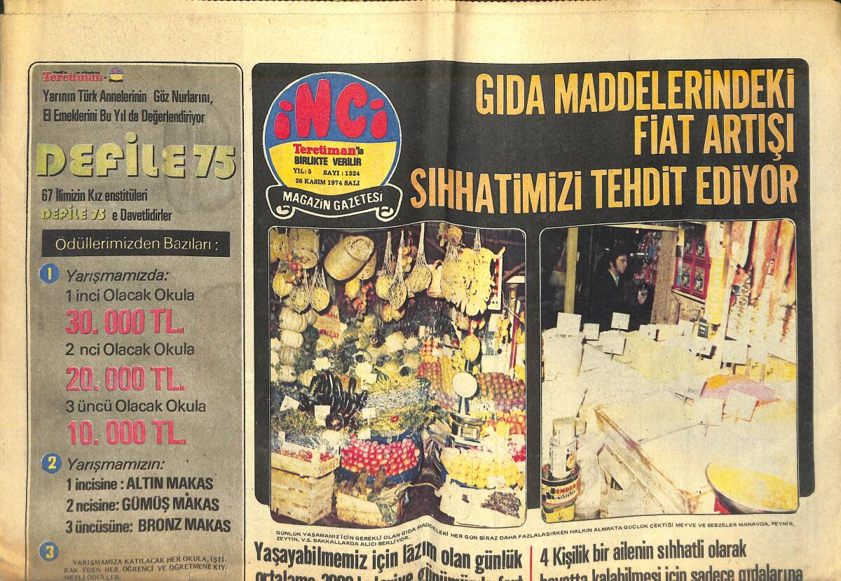 Tercüman Gazetesi İnci Eki 26 Kasım 1974 - Cüneyt Arkın İtalyanlara Evlenip Hayatını Düzene Soktuğunu, Birlikte Film Çevirebileceklerini Bildirdi GZ144323 - 1