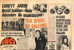 Tercüman Gazetesi İnci Eki 26 Mart 1972 - Cüneyt Arkın Betül Işıl'dan Uzaklaşıyor - Saniye Can, Yeğenini Zeki Müren'li Bir Düğünle Evlendirdi GZ141824 - 1