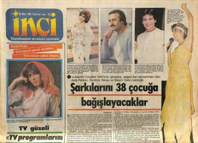 Tercüman Gazetesi İnci Eki 26 Mart 1984 - Sevim Özün,Samime Sanay,Selami Şahin,Neco GZ78536 - 1
