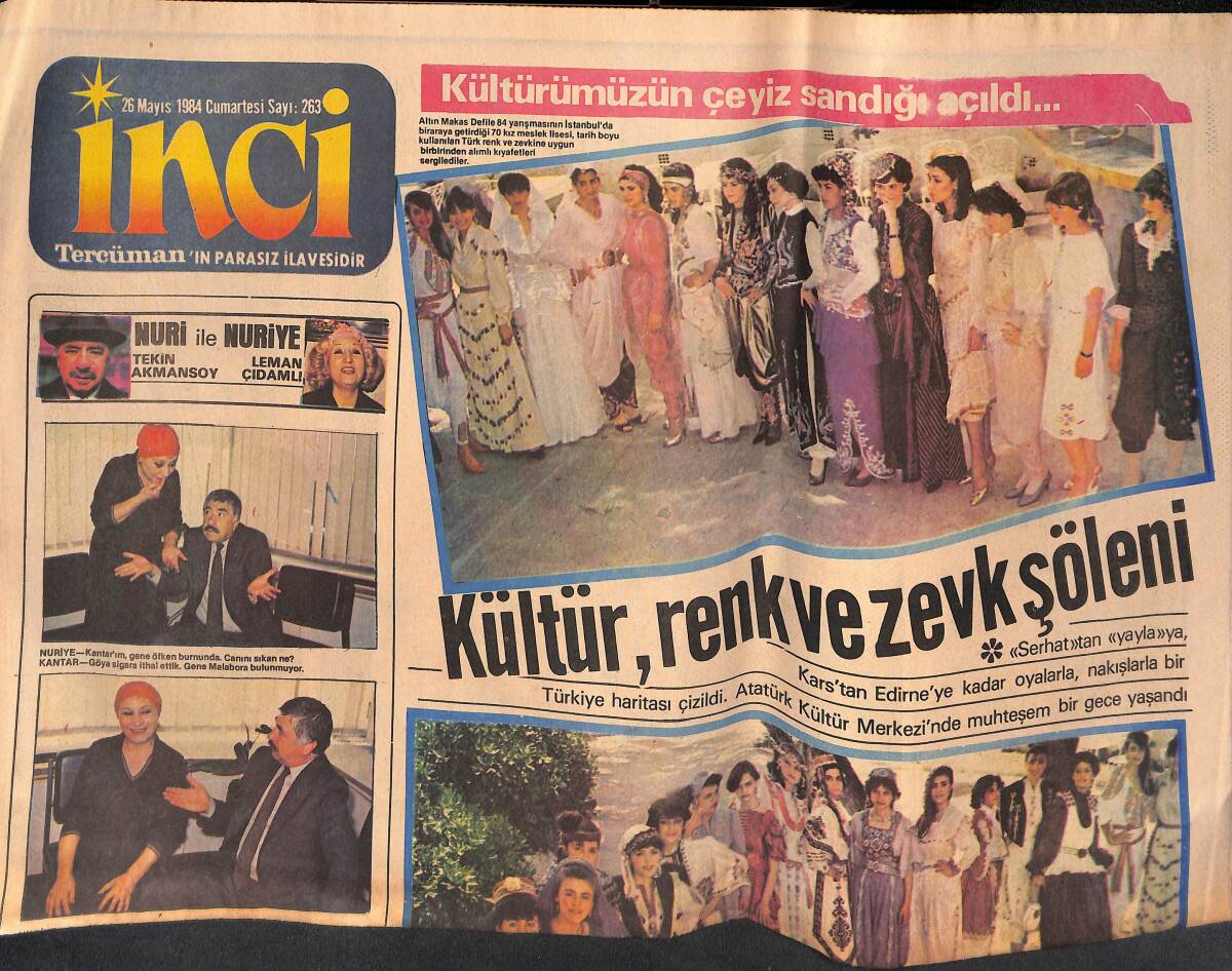 Tercüman Gazetesi İnci Eki 26 Mayıs 1984 - Almanya'da Mahmutpaşa Pazarlığı - Kültürümüzün Çeyiz Sandığı Açıldı... GZ134199 - 1