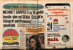 Tercüman Gazetesi İnci Eki 26 Nisan 1971 - Yılmaz Güneyin Eşi Fatoş 5.5 Aylık Hamile GZ63285 - 2