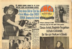 Tercüman Gazetesi İnci Eki 26 Ocak 1973 - Fatma Karanfil Yeşilçam'a Döndü - Türkan Şoray Afiş! GZ144688 - 1