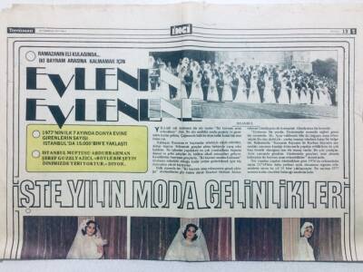 Tercüman Gazetesi İnci Eki 26 Temmuz 1977 - İşte Yılın Moda Gelinlikleri GZ42633 - 1