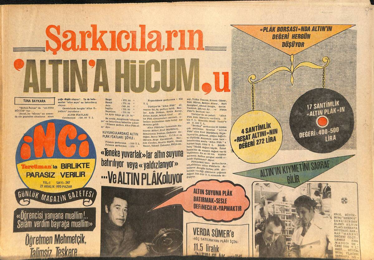 Tercüman Gazetesi İnci Eki 27 Aralık 1970 - Zaliha'yı Gümrükte Tepeden Tırnağa Aradılar GZ145521 - 1