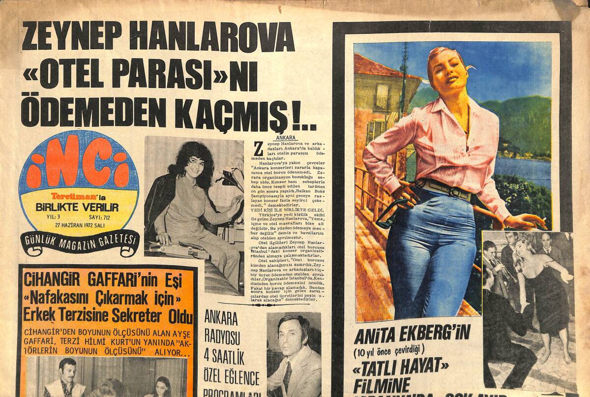 Tercüman Gazetesi İnci Eki 27 Haziran 1972 - Anne Halas Işıl: Kızımız Cüneyt Arkın'dan Ayrıldıktan Sonra 12 Kilo Aldı GZ141801 - 1