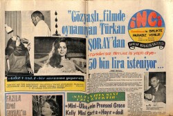 Tercüman Gazetesi İnci Eki 27 Mayıs 1971 - Gözyaşlı Filmde Oynamayan Türkan Şoraydan Türkansız Film Az İş Yaptı Diye 50 Bin Lira İsteniyor GZ63262 - 2