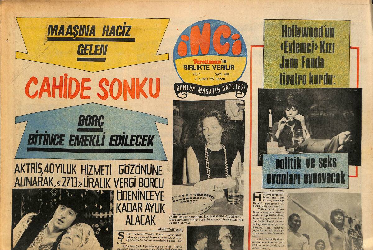 Tercüman Gazetesi İnci Eki 27 Şubat 1972 - Şarkıcı Mustafa Kovancı Hayatının Son 19 Yılını Diploma Almakla Geçirmiş GZ160770 - 1