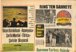 Tercüman Gazetesi İnci Eki 28 Temmuz 1973 - Neşe Karaböcek İspanyolca Sarita Montiel Türkçe Şarkılar Okuyacak! - Seyfi Tatar Ring'ten Sahneye! GZ145002 - 1