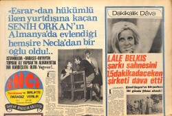 Tercüman Gazetesi İnci Eki 29 Ağustos 1971 - Emel Sayın'ın Bir Şarkısı İki Günde Filme Alındı! - Lale Belkıs Dakikalık Dava! GZ145248 - 1