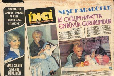 Tercüman Gazetesi İnci Eki 29 Eylül 1976 - Neşe Karaböcek İki Oğlum Hayatta En Büyük Gururumdur GZ109633 - 1