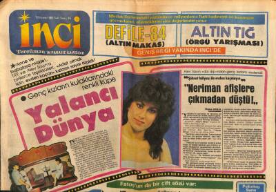 Tercüman Gazetesi İnci Eki 29 Kasım 1983 - Belkıs Akkale , Arif Sağ İle Çalışıyor - Dünyanın İlk Pilli Kalbi 25 Yıldır Atıyor ! GZ113601 - 1