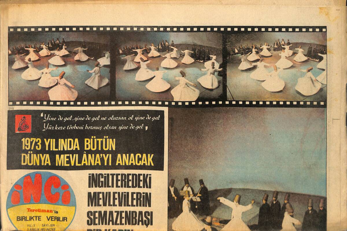 Tercüman Gazetesi İnci Eki 3 Aralık 1972 - Zeki Müren : Dünyada Pilli Elbiseyi İlk Defa Ben Giydim GZ160608 - 1