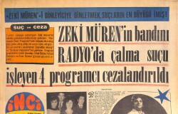 Tercüman Gazetesi İnci Eki 3 Haziran 1970 - Zeki Müren'in Bandını Radyo'da Çalma Suçu İşleyen 4 Programcı Cezalandırıldı! GZ144398 - 1