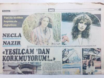 Tercüman Gazetesi İnci Eki 3 Haziran 1977 - Necla Nazır,Yeşilçamdan Korkmuyorum GZ42639 - 1