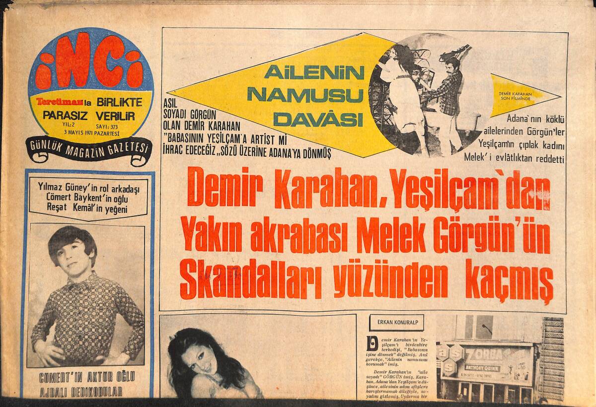 Tercüman Gazetesi İnci Eki 3 Mayıs 1971 - Selçuk Ural 1 Gün Hapis Cezasına Çarptırıldı GZ145459 - 1
