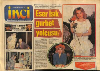 Tercüman Gazetesi İnci Eki 3 Nisan 1984 - Eser Işık Gurbet Yolcusu GZ78455 - 1