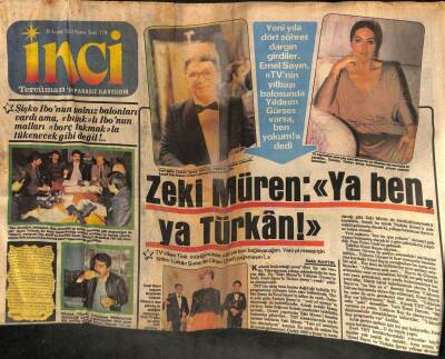 Tercüman Gazetesi İnci Eki 30 Aralık 1983 - Zeki Müren Ya Ben , Ya Türkân ! GZ113663 - 1