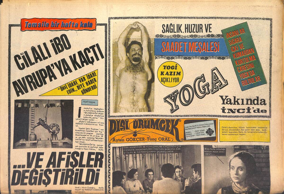 Tercüman Gazetesi İnci Eki 30 Haziran 1970 - Cilalı İbo Avrupa'ya Kaçtı - Rüçhan Çamay Boğazına Kadar Kapalı Tuvaletler Giyecek GZ146159 - 1