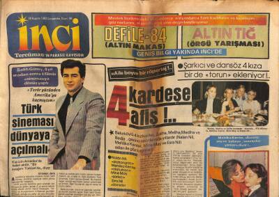 Tercüman Gazetesi İnci Eki 30 Kasım 1983 - Sophia Lorenin Sürpriz Hediyesi GZ113602 - 1