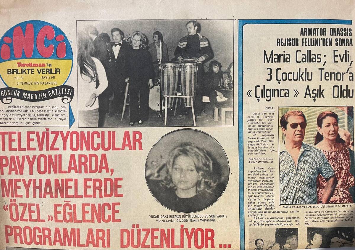 Tercüman Gazetesi İnci Eki 31 Temmuz 1972 - Türkan Şoray'ı Düşüren Fülliya Adlı At Hastalandı - Cem Karaca Ve 3 Kardeş 4'lü Düğün Yapacak GZ146556 - 1