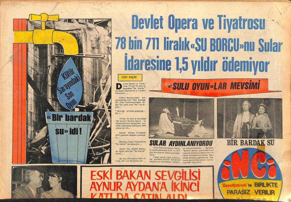 Tercüman Gazetesi İnci Eki 4 Eylül 1971 - Mafia'dan Korkan Marlon Brando Baba Filminin Çekimi Sırasında Polis İstedi GZ147417 - 1