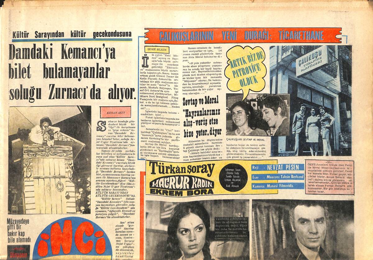 Tercüman Gazetesi İnci Eki 4 Mayıs 1970 - Belçika Kralı Kör Olmamak İçin Ameliyat Olacak - Türkan Şoray, Ekrem Bora GZ141397 - 1