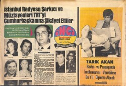 Tercüman Gazetesi İnci Eki 5 Ekim 1974 - Tarık Akan Radyo Ve Propaganda İmtihanlarını Verebilirse Bu Yıl Diploma Alacak - Mediha Şen Sahneye Çıkamıyor GZ146054 - 1